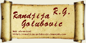 Ranđija Golubović vizit kartica